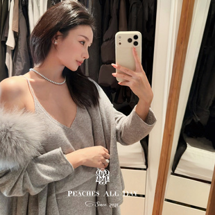 L0R0小吊带chun小山羊绒亲肤百搭无拘束 DAY羊绒玩家 PEACHES ALL