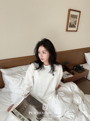 长袖男友风有机棉男女百搭打底衫