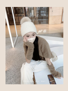 PEACHES ALL DAY熊熊套袖 人见人撸100康赛妮浣熊绒发热套袖