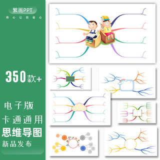 思维导图模板小学生数学语文英语初中科学古诗阅读通用手绘电子版