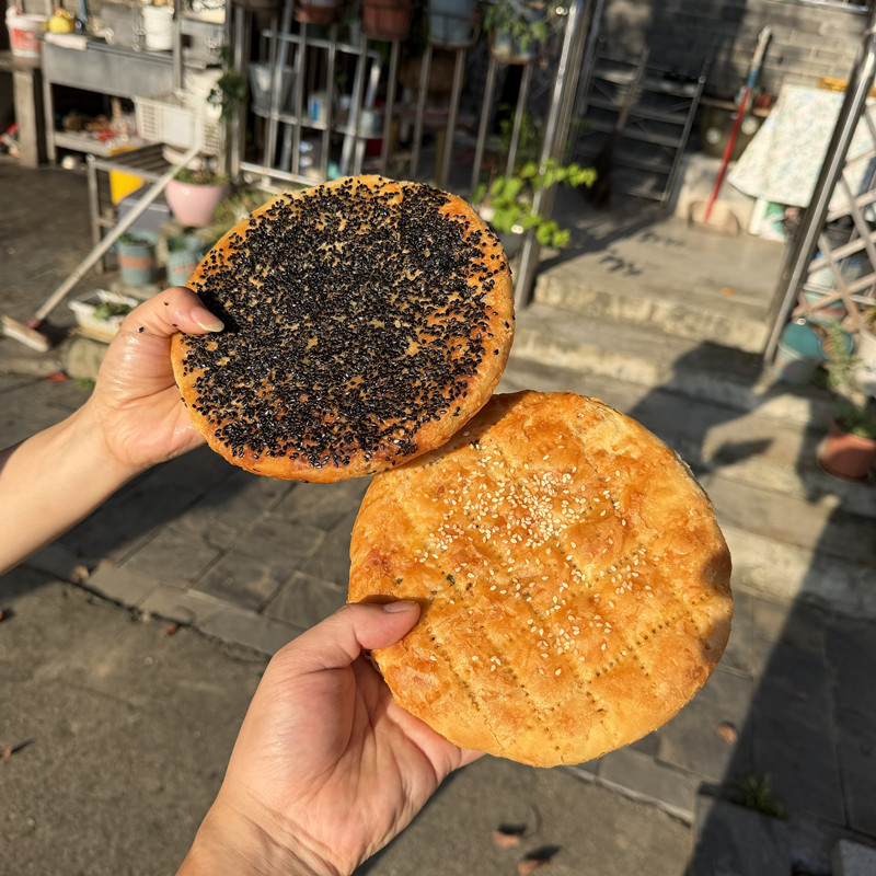 安徽特产肉松咸味酥皮大月饼黑芝麻甜味传统老式手工五仁苏式月饼