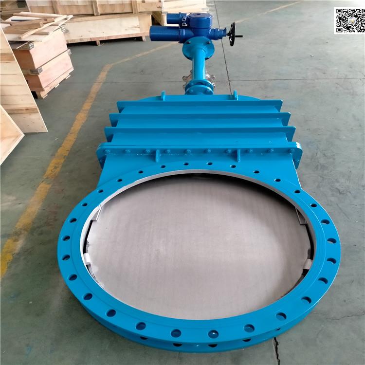 电动暗板刀型闸阀带盖暗杆刀闸阀DMZ97X-10CDN900DN100
