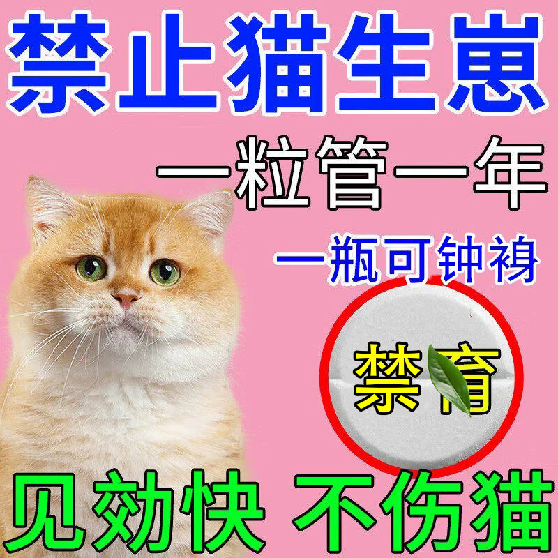 猫咪绝育药母猫专用宠物猫终生抑制发情期叫春嚎叫躁动禁情片