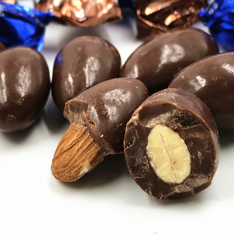 俄罗斯原装进口食品kdv巧克力夹心糖 杏仁黑巧克力 糖果 散装250g