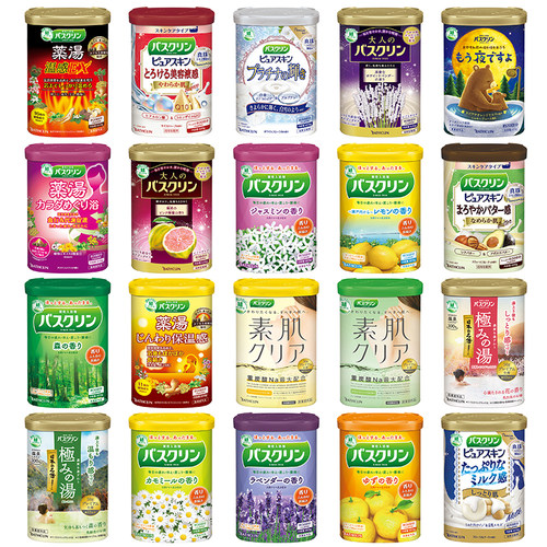 日本巴斯克林浴盐泡脚粉足浴驱寒 生姜/森林香/牛乳/人参菊花600g