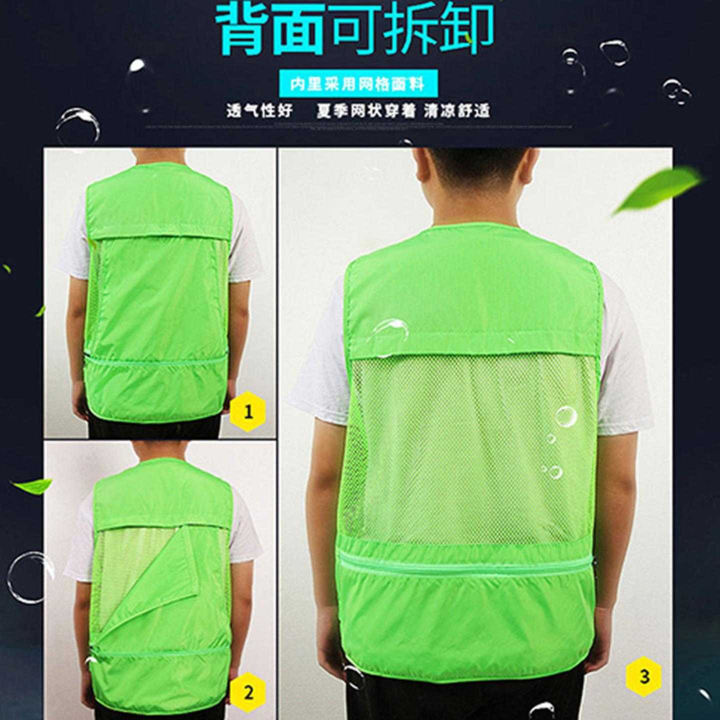 夏季马夹男式轻薄款网眼多口袋