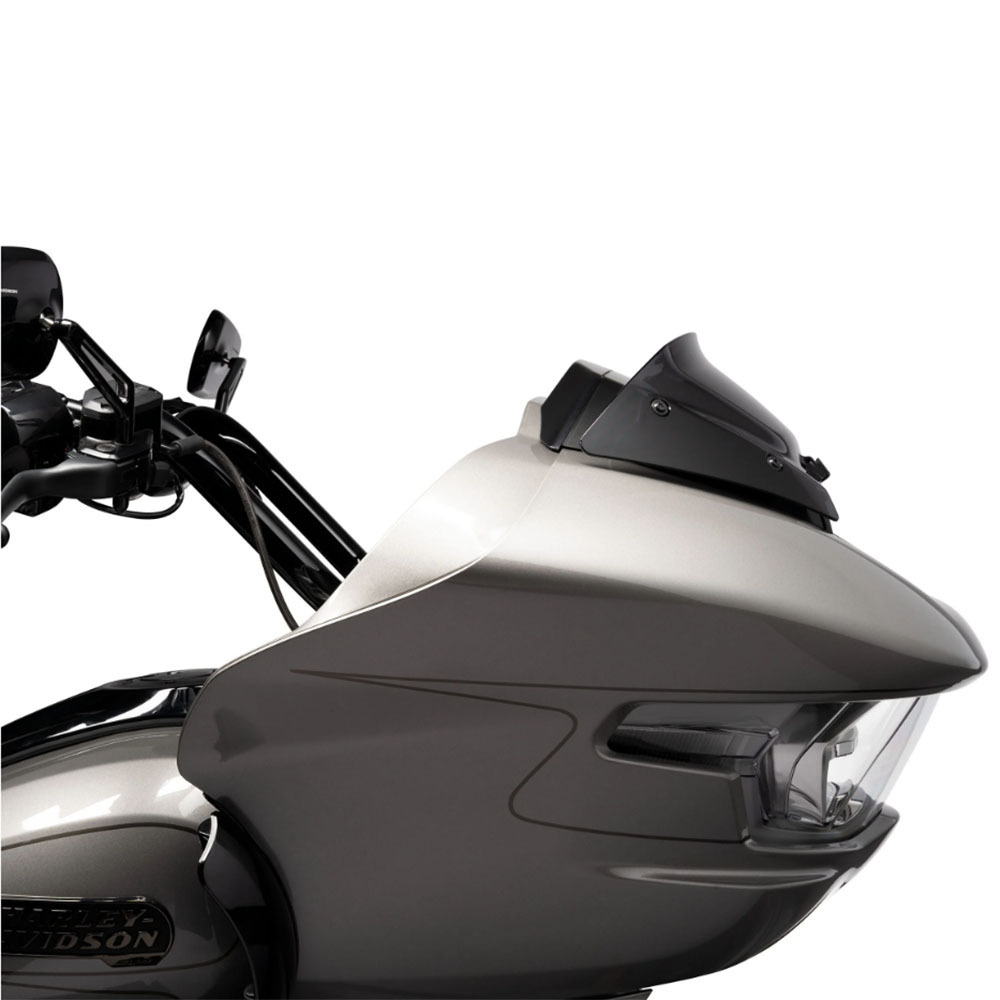 适用哈雷公路CVO121 摩托车改装前挡风玻璃4.5英寸挡风 前风挡矮