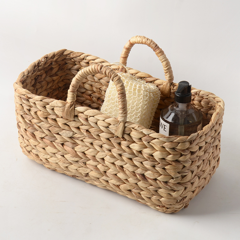 oakliving草编收纳筐ins风网红拍摄道具手工编织手提篮露营野餐