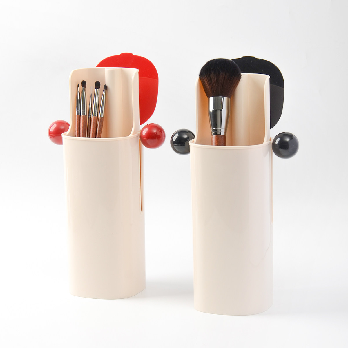 oakliving化妆刷收纳桶高颜值带盖美妆刷眼线笔眉笔刷子收纳盒