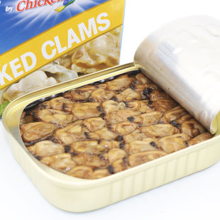 罐心即食105g烟熏花蛤小贝罐头蛤蜊文蛤蚬子威海荣成海鲜出口品质