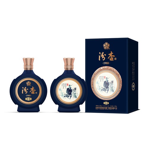山西杏花村酒汾杏1988奢藏清香型白酒53度475ml*6瓶/箱纯粮酒礼盒