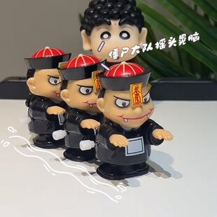 趣味解压摇头晃脑走路僵尸搞怪发条玩具万圣节礼品创意可爱摆件