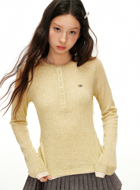 2/24 00:00【上新当天2件9.5折】尺尺间Lsland 假两件长袖T恤