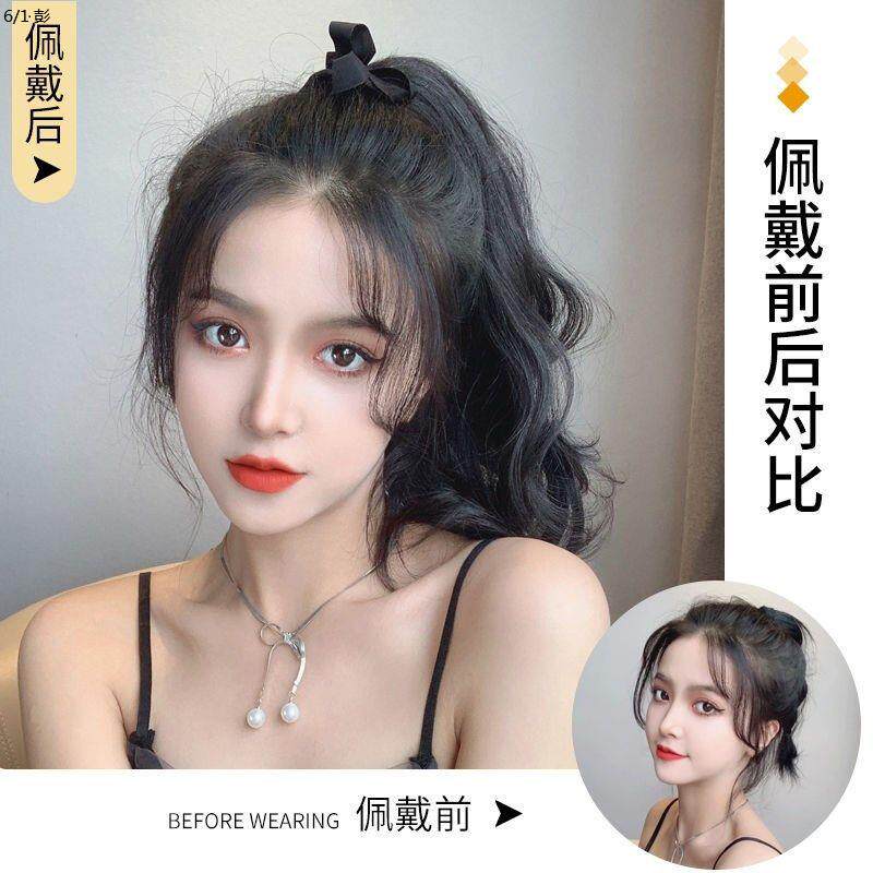 假发马尾假发女梨花卷绑带式高马尾洋气减龄抓夹大波浪卷发假马尾