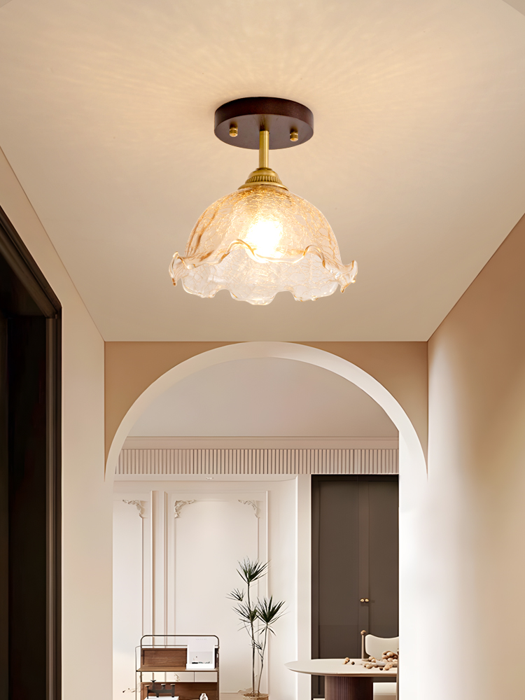 全铜过道灯中古风衣帽间阳台入户玄关走廊灯新宋式美学人体感应灯