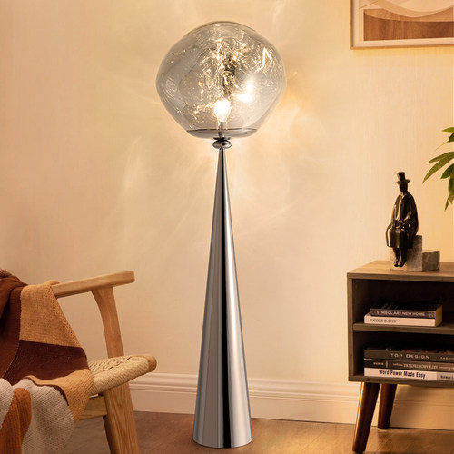 唐伦轻奢北欧客厅卧室熔岩落地灯