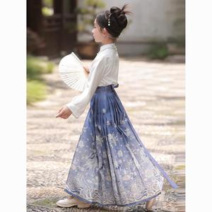 女童马面裙套装2025新款儿童汉服春夏中国式风小女孩日常古风唐装