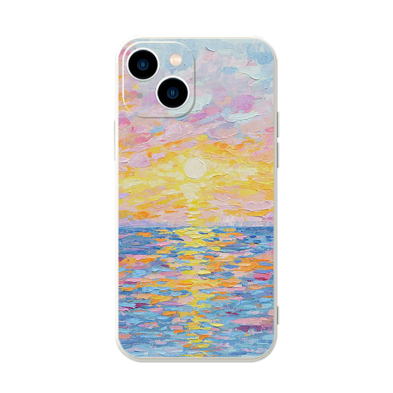 海洋手机壳苹果14华为mate40大海iPhone13promax蓝色OPPO小米11vivo油画p40潮流12晕染30风xr艺术x复古50适用