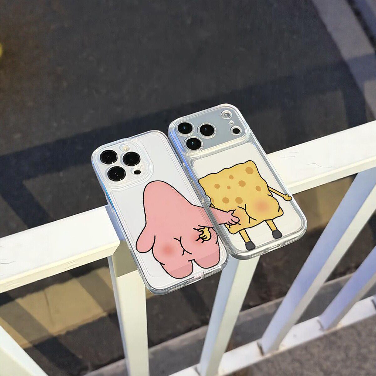 海绵宝宝手机壳苹果17promax华为vivo派大星iPhone16pro小米15情侣OPPO任意机型一对14情侣款13捏捏p卡通适配