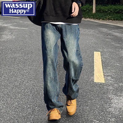 wassuphappy潮流百搭牛仔裤男
