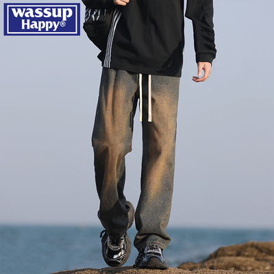 潮流百搭牛仔裤男wassuphappy