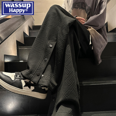 wassuphappy休闲裤男潮流百搭