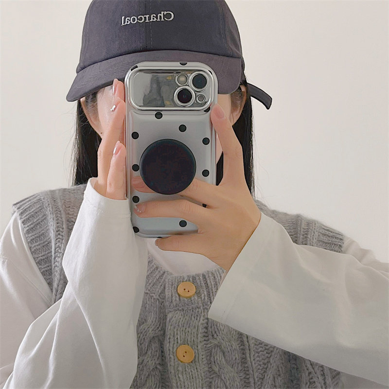 韩风ins小众电镀银色波点适用苹果15promax手机壳iphone14新款13大视窗12高级感原创防摔全包少女创意个性11怎么样,好用不?