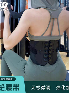 新款蜘蛛滑轮腰带护腰带健身深蹲硬拉腰带训练运动束腰护具专业男