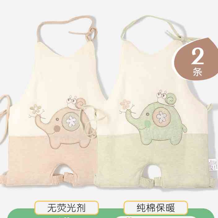 新款婴儿肚兜宝宝秋冬厚款防踢着凉带脚连腿春秋双层保暖护肚