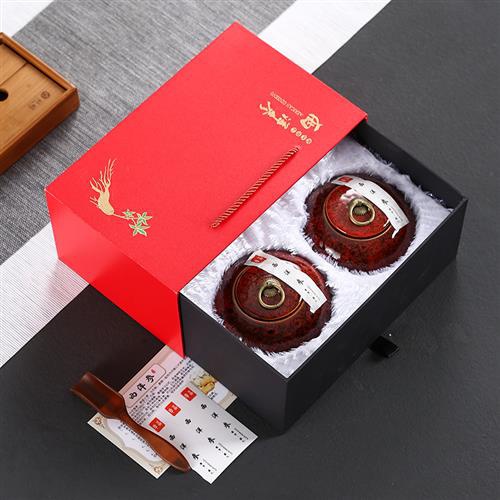 极速西洋参包装g盒陶瓷罐100g/2f00g盒子西洋参礼品盒空盒定做印