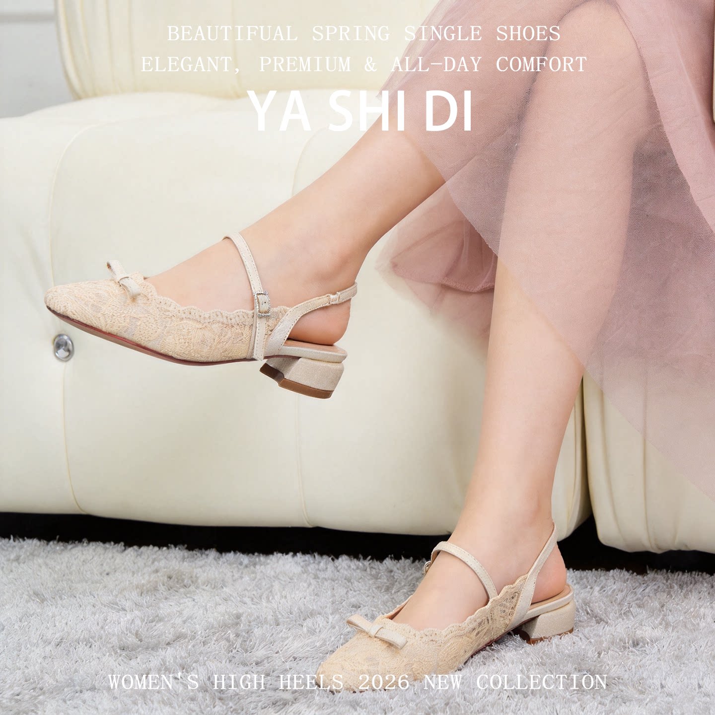 绝美不累脚小凉鞋女款夏季配裙子高级感外穿时尚平底蕾丝包头凉鞋