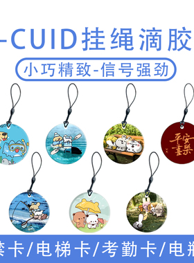IC卡小区电梯门禁挂绳卡NFC复制智能锁CUID门禁滴胶卡手机挂绳卡