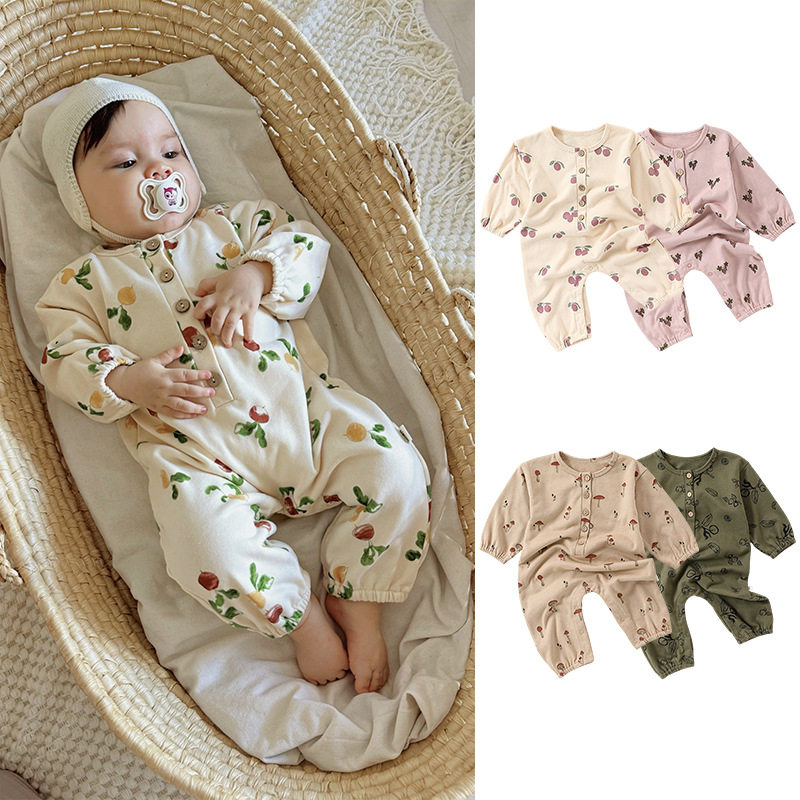 KIKOBABY婴儿连体衣男女宝宝衣服棉质a类婴儿衣服家居服外穿爬服