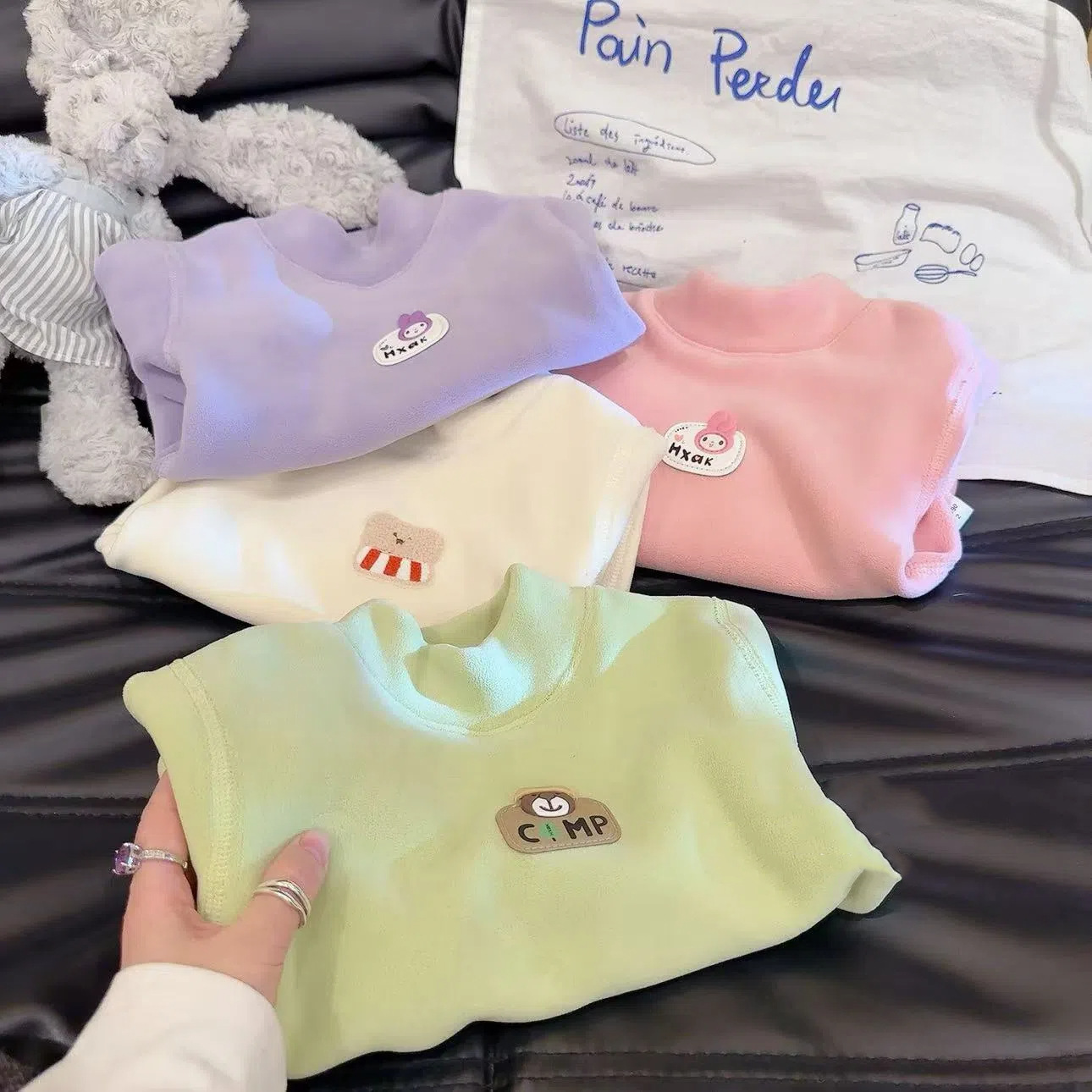 儿童无骨秋冬款加绒加厚打底衫