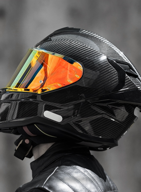 ilm摩托车头盔男碳纤维超轻全盔女机车3C认证四季通用高颜值赛道