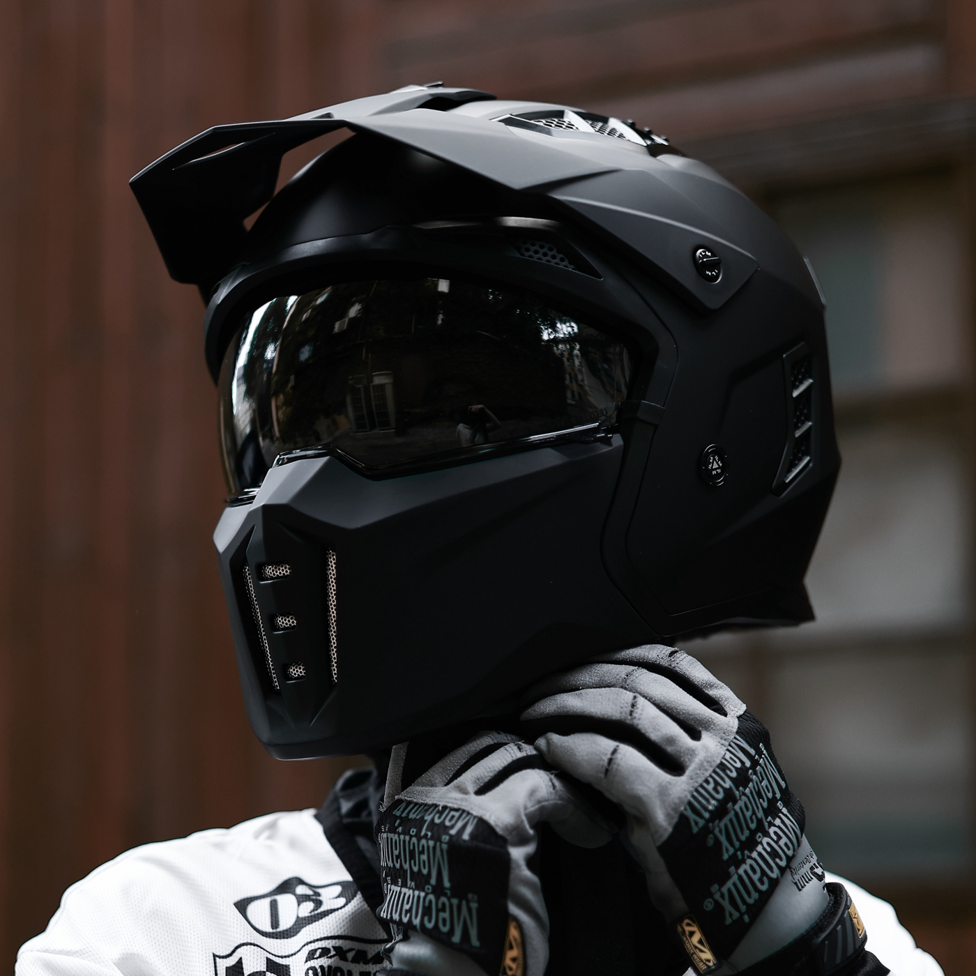 ilm摩托车头盔四季拉力复古全盔