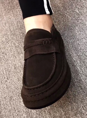 广州新款男鞋纯皮商务休闲一脚蹬豆豆鞋懒人驾车皮鞋软单鞋50890G