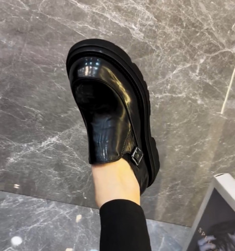 广州男士新款秋季潮流时尚商务休闲百搭一脚蹬大头休闲牛皮鞋1892