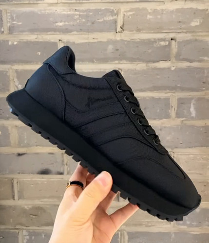 男士早春新品黑武士科技布厚底休闲阿甘板鞋潮流时尚系带单鞋551D