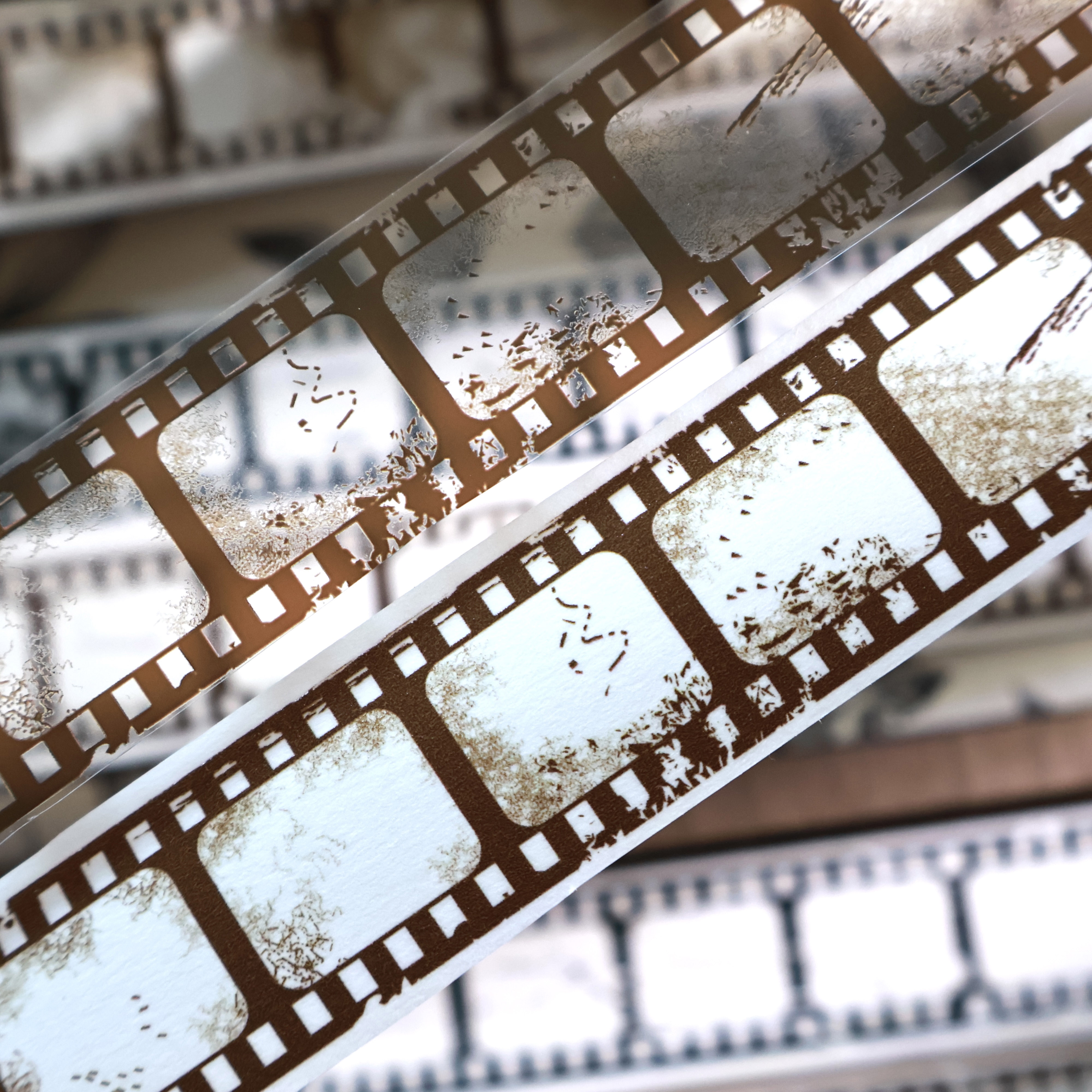 和纸胶带复古胶片手账PET贴纸