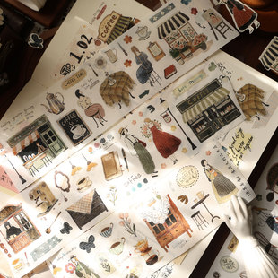 壹洱文创新品切模-【泡芙茶会】盐系人物切模和纸胶带素材贴纸