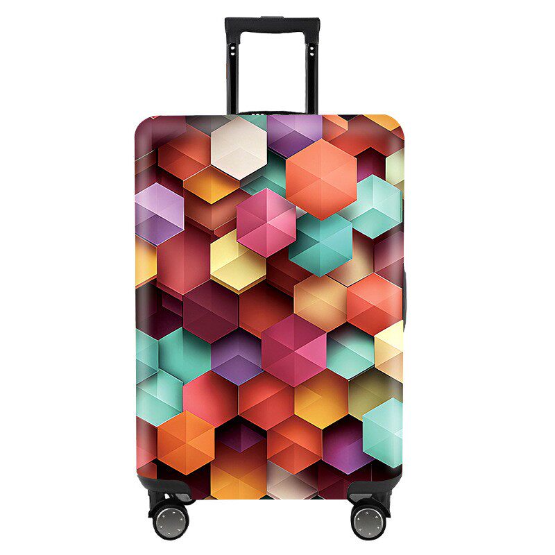 炫彩晶格弹力箱套拉杆箱旅行旅游登机行李皮箱保护罩防尘袋子耐磨