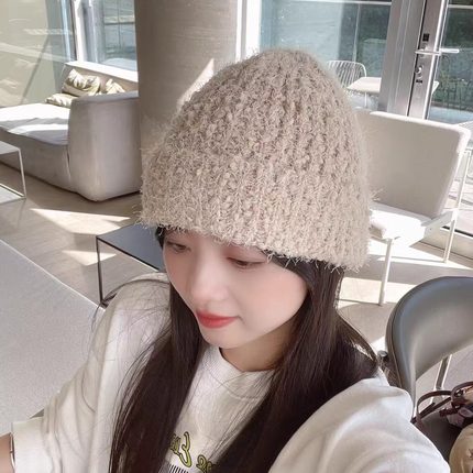 25年秋冬新款加厚保暖毛线帽女韩国东大门代购时尚休闲百搭针织帽