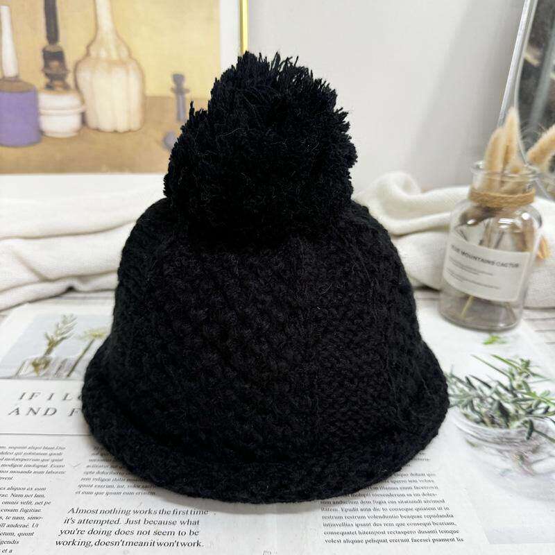 11.25现货韩版ins风麻花纹毛线帽秋冬时尚甜美保暖防寒帽韩国代购