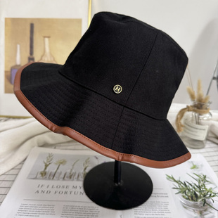 出游遮阳盆帽韩国代购 7.21特价 简约字母H时尚 ins风渔夫帽新款 韩版