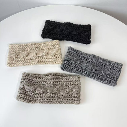 25年秋冬新款麻花纹毛线帽女韩国东大门代购复古文艺空顶帽头巾秋