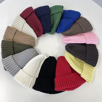 韩版ins风针织帽春夏韩国东大门代购简约纯色时尚休闲百搭毛线帽