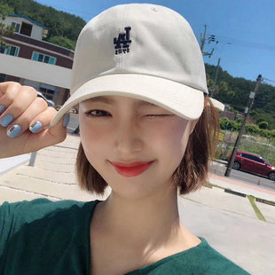 25年春夏新款 休闲显瘦鸭舌帽潮 字母LA棒球帽女软顶韩国东大门代购
