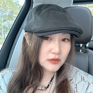 秋冬羊毛呢长舌帽青年韩国东大门代购时尚休闲简约百搭八角帽男女