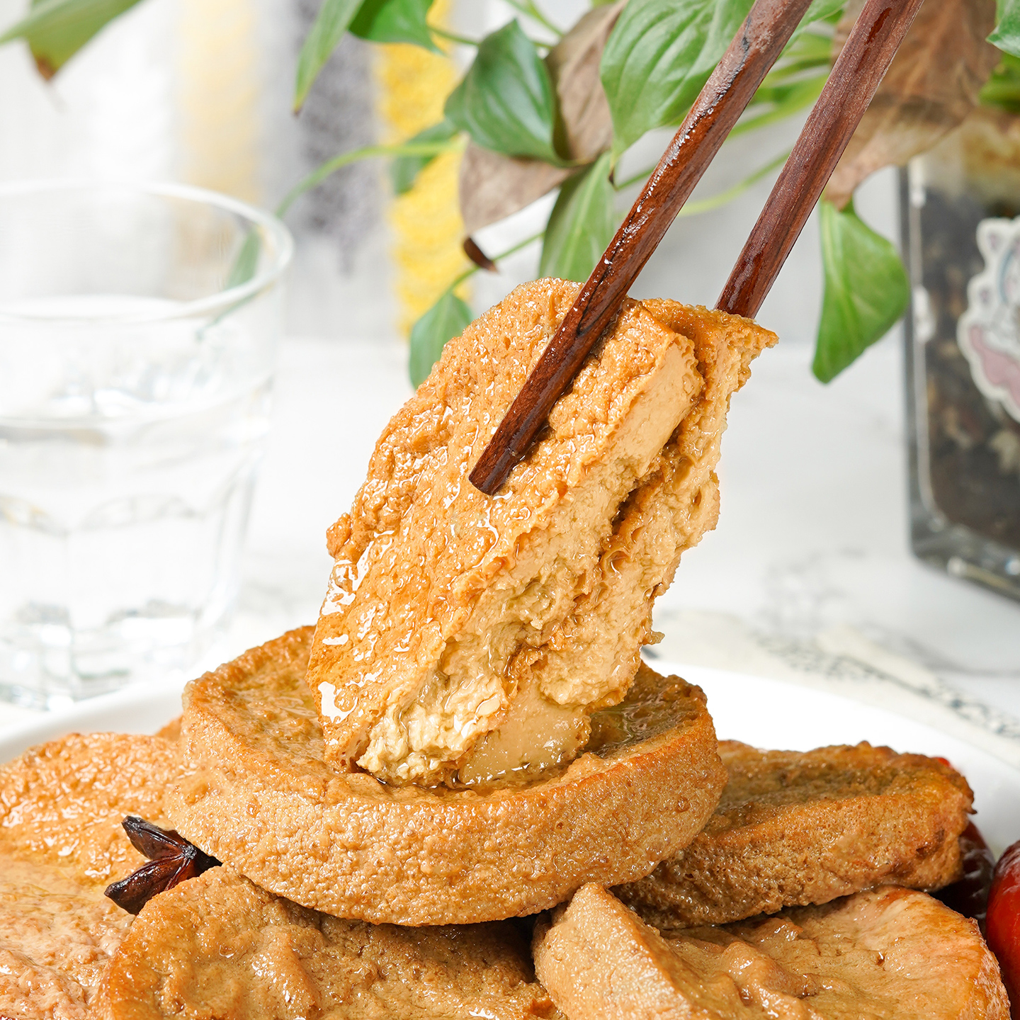 粮觅素鸡豆制品开袋加热即食老式风味豆腐熟食零食油炸面筋